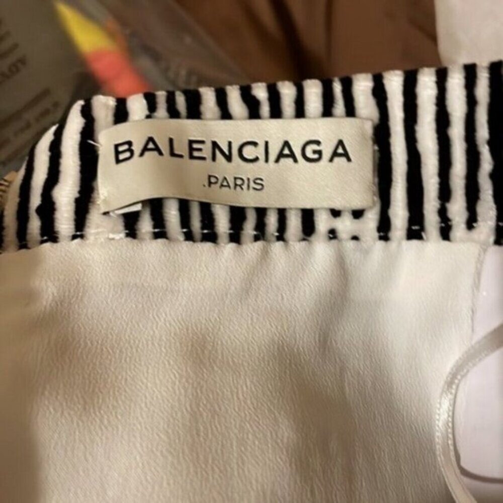 Balenciaga striped min skirt black and white size 6 - Picture 7 of 8